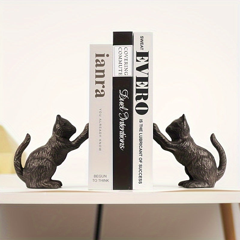Rynx | IronVintage - Black Cast Iron Bookends for Heavy Books
