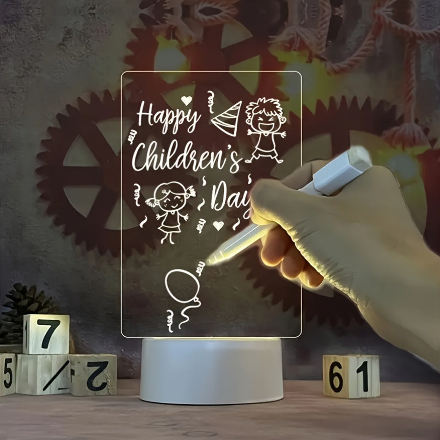 Rynx | LumiBoard - Modern LED Message Board Table Lamp with Pen