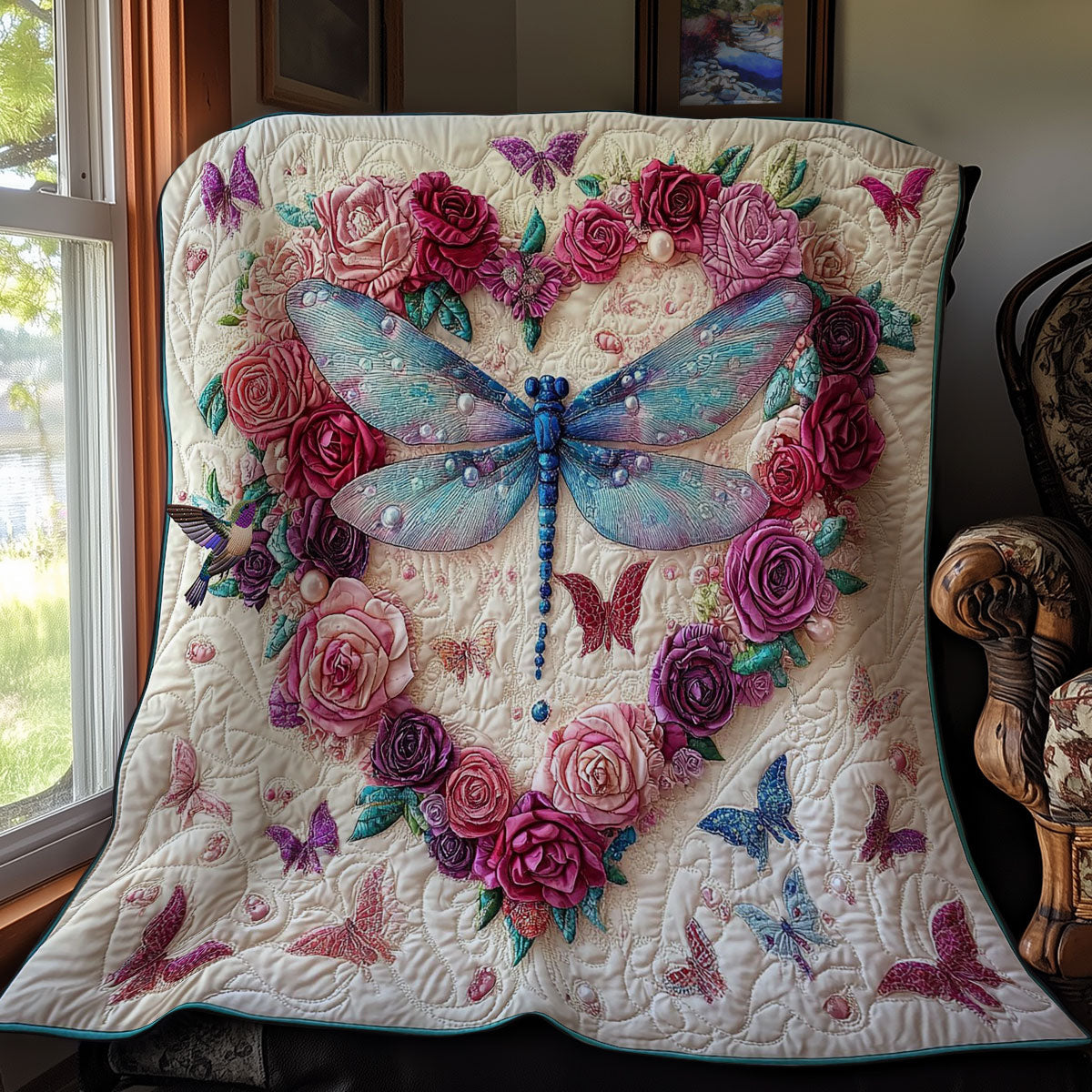 Rynx | Heart Flower Dragonfly Quilt