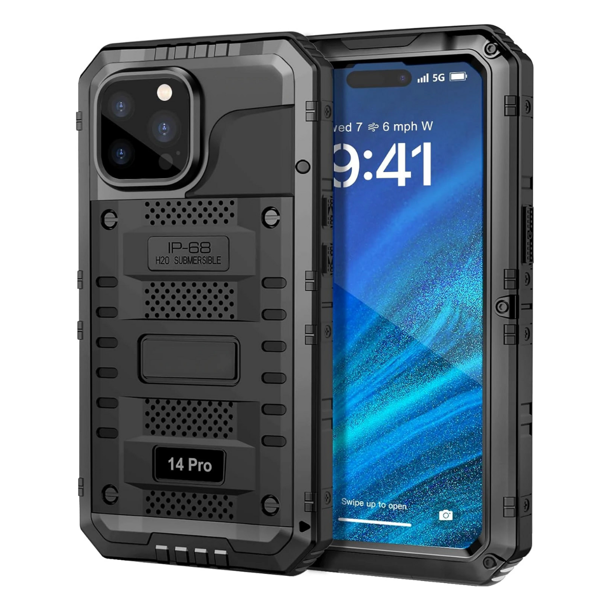 RYNX | Waterproof Rugged Metal Armor Case Shockproof Cover Screen Protector For Iphone 15 14 13 12 11 Pro Max Xs Xr Plus Se