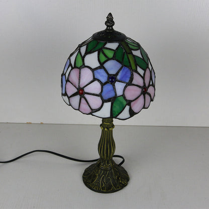 Rynx | Tiffany Vintage Stained Glass Flower Dome 1-Light Table Lamp