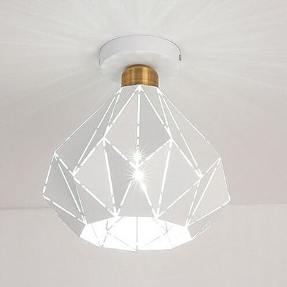 Rynx | CrystalDome Semi-Flush LED Ceiling Light | Modern Design | Diamond Look | Energy Saving | Color Variety