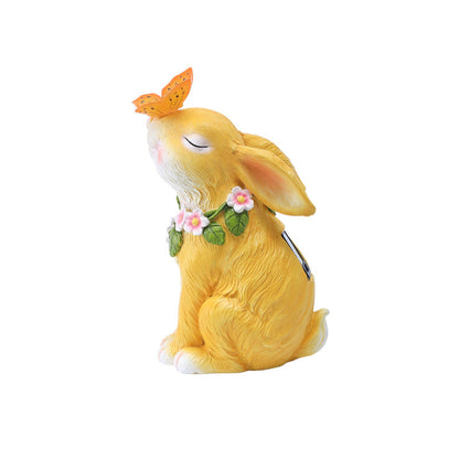 Rynx | Easter Solar Powered LED Rabbit Toy with Butterfly Outdoor Decor Garden Light