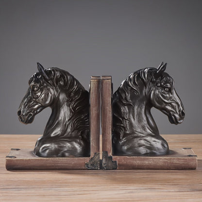 Rynx | HorseHead - Wooden Head Bookends for Modern Decoration