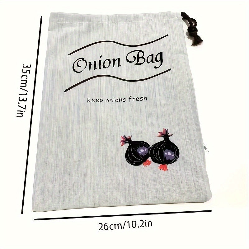Rynx | Set of 2 Reusable Vegetable Bags – Food-Safe Drawstring Storage for Fresh Potatoes, Onions & Root Veggies, Prevent Sprouting, Kitchen Organizer