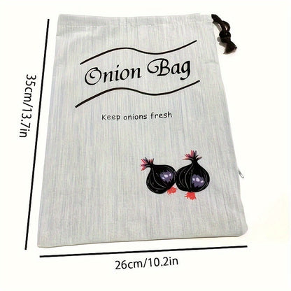 Rynx | Set of 2 Reusable Vegetable Bags – Food-Safe Drawstring Storage for Fresh Potatoes, Onions & Root Veggies, Prevent Sprouting, Kitchen Organizer