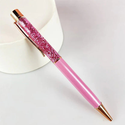 Rynx | 1Pc New Gold Foil Pens Metal Ballpoint Pens Office Birthday Gifts Ballpoint Pen Engraved Names Private Laser Customize Logo Pen