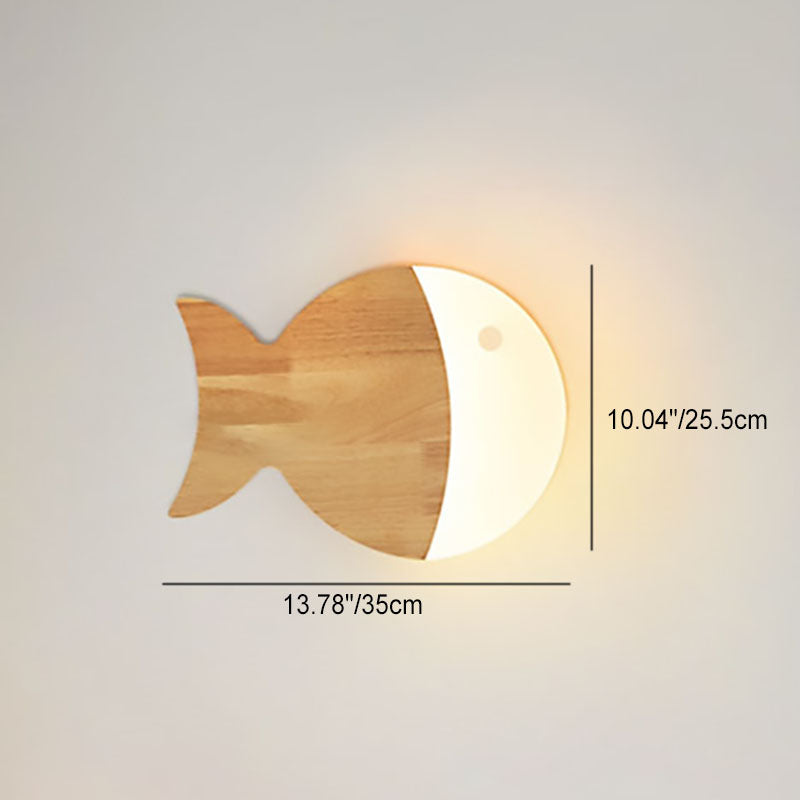 Rynx | Nordic Creative Simple Wood Art Small Fish LED Lamp