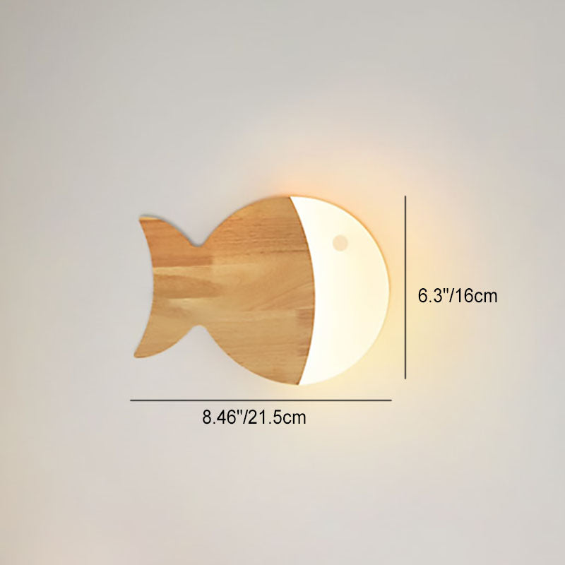 Rynx | Nordic Creative Simple Wood Art Small Fish LED Lamp