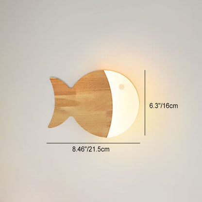 Rynx | Nordic Creative Simple Wood Art Small Fish LED Lamp