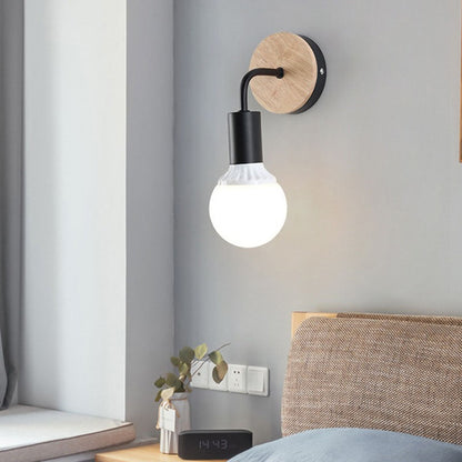Rynx | ArcoLune Wall Light | Modern Curved Wood Design | Lighting for Bedroom | Stylish & Functional