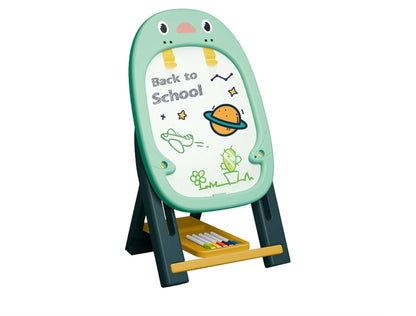 Rynx | Children's adjustable easel with magnetic drawing surface – double-sided art easel with accessories (46 pieces)