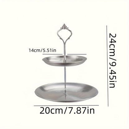 Rynx | SteelTower - 3-layer stainless steel cake stand | Serving platter for desserts and fruits