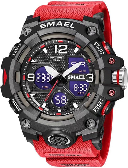 Rynx | Men's waterproof sports wristwatch with date and multifunction LED alarm stopwatch