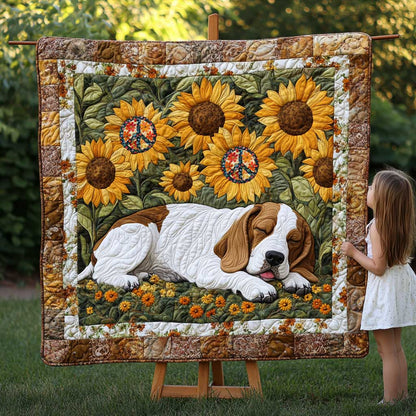 Rynx | Sleeping Basset Hound Quilt