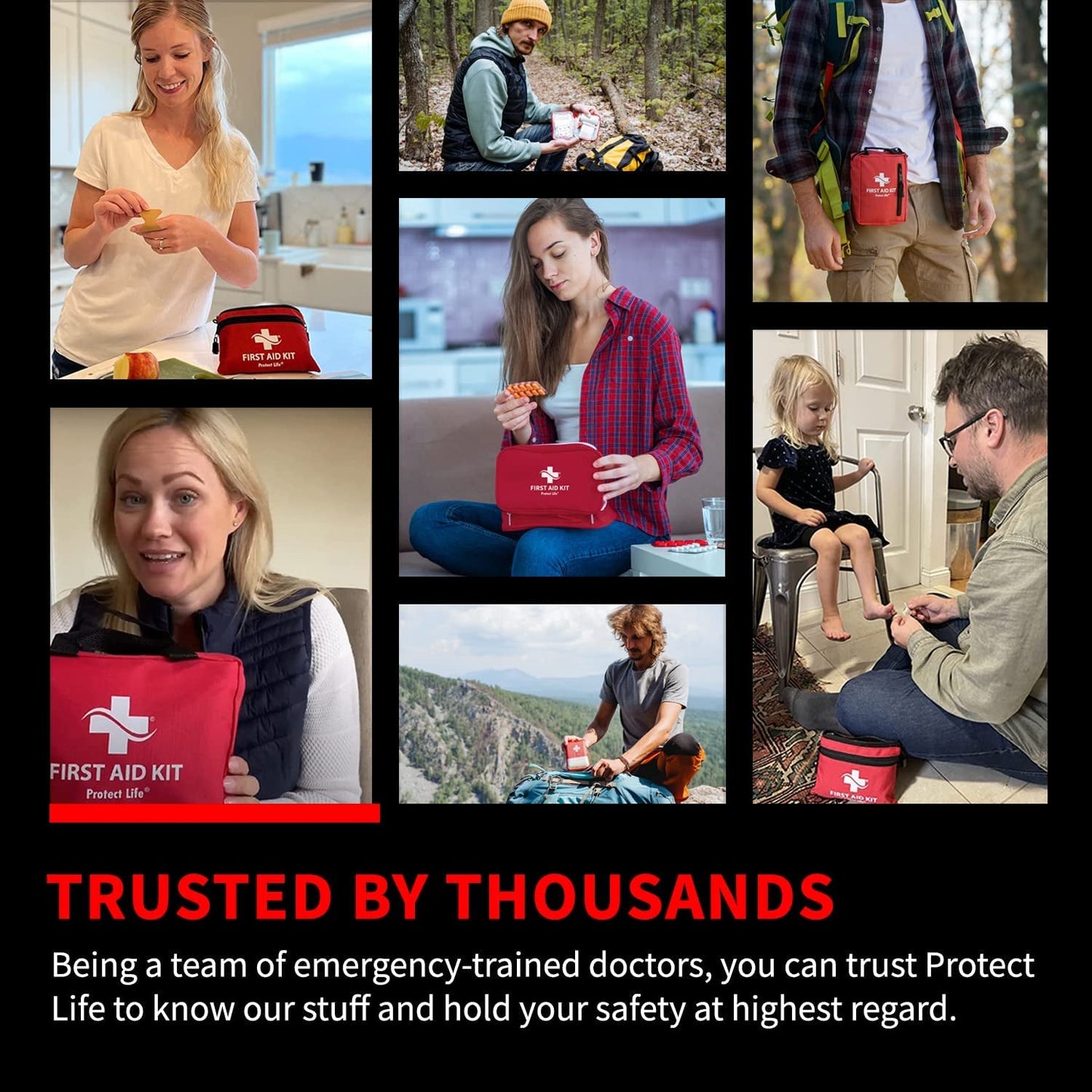 Rynx | First Aid Kit for Home/Businesses - Emergency Kit/Travel First Aid Kit for Car. Small, Mini First Aid Bag Survival/Medical Kit. Hiking First Aid Kit Camping/Backpack kit