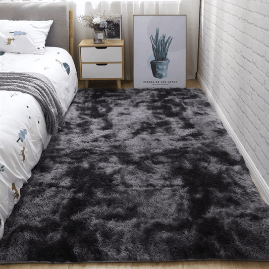 Rynx | 1pc Soft Plush Area Rug - Non-Slip Fuzzy Shaggy Bedside Carpet, Tie-Dyed Living Room Rug, Pet Friendly, Bedroom and Home Decor