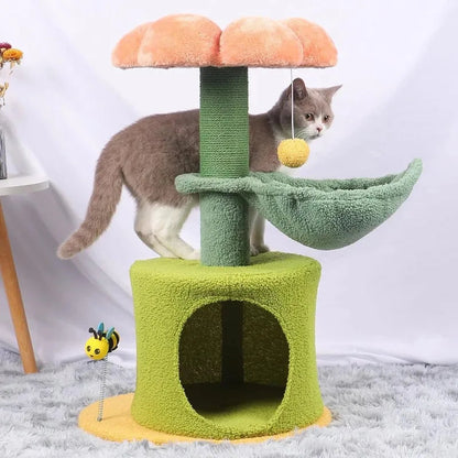 Rynx | Flower Tree Cat Tower with Hammock Bed