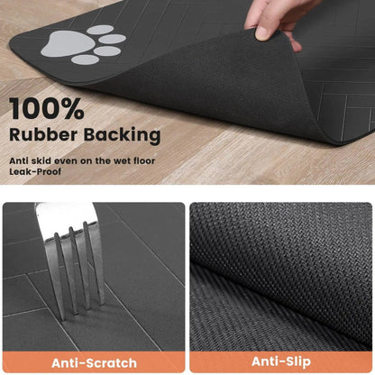 Rynx | Absorbent Pet Feeding Mat with Waterproof Rubber Backing