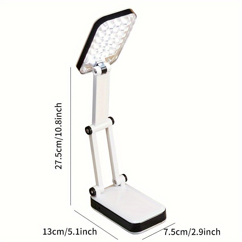 Rynx | BrightFlex - Eye-Protecting LED Table Lamp with Folding Swing Arm, Battery and USB Dual Power Supply