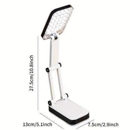 Rynx | BrightFlex - Eye-Protecting LED Table Lamp with Folding Swing Arm, Battery and USB Dual Power Supply