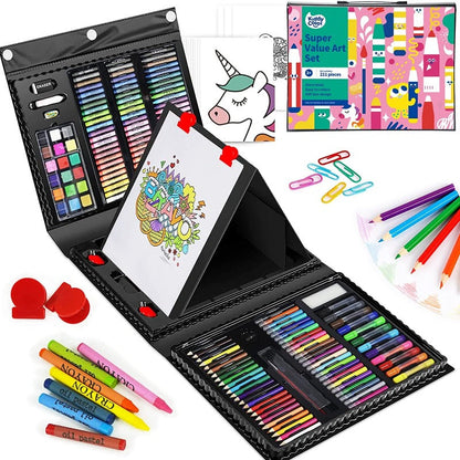 Rynx | 211pcs Children's Art Supply Set with Folding Easel