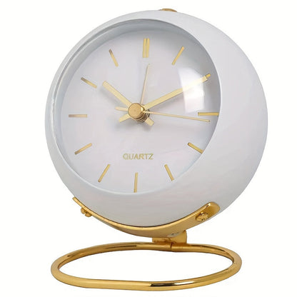 Rynx | Retro Analog Alarm - Silent Non-Ticking Metal Clock