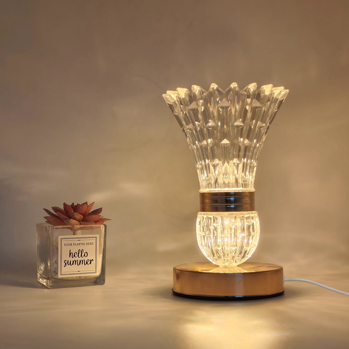 Rynx | VaseLight - LED Crystal Table Lamp with Dimmable Ambiance