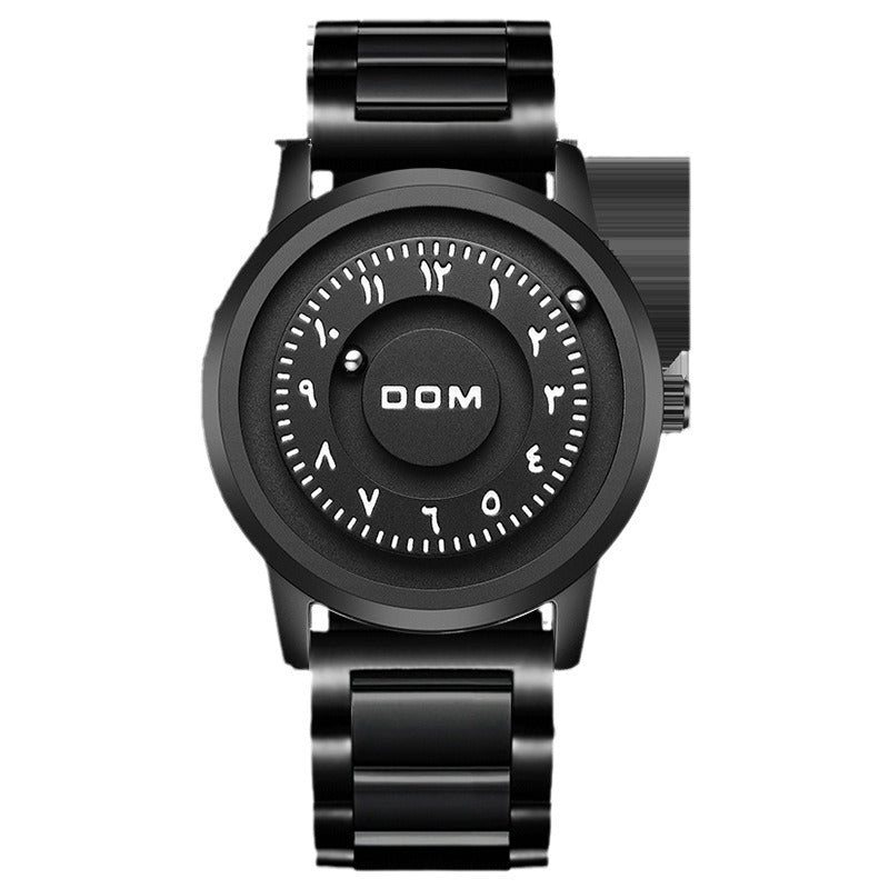 Rynx | Magnetic hanging Men's silver watch with steel bracelet