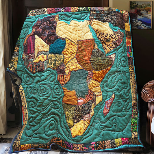 Rynx | Teal Map Of Africa Quilt