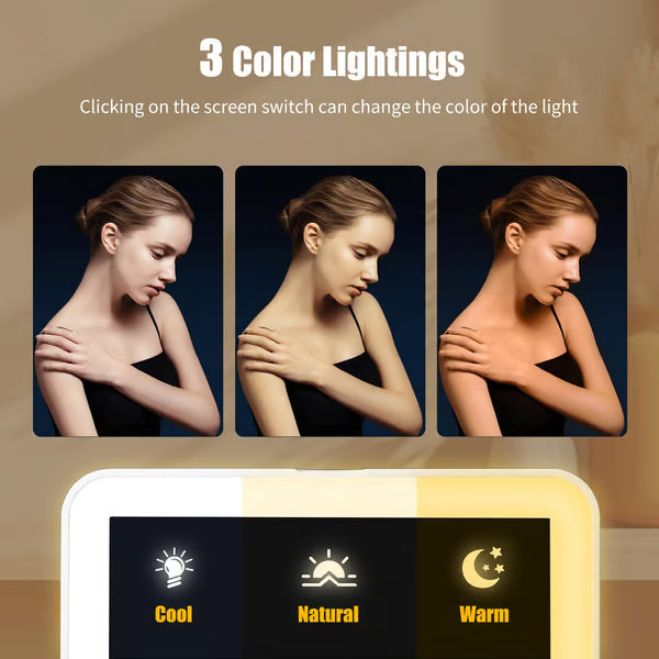 Rynx | Portable Makeup Organizer — Compact LED Mirror with Adjustable Lighting