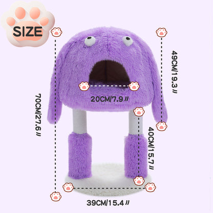 Rynx | 2-in-1 Monster-Themed Cat Tree with Sisal Scratching Posts and Large Condo