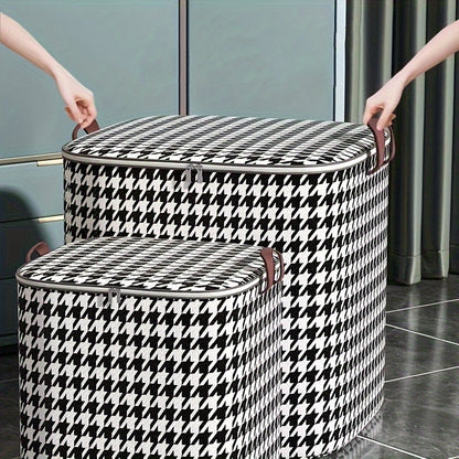 Rynx | Foldable Houndstooth Storage Bins with Handles