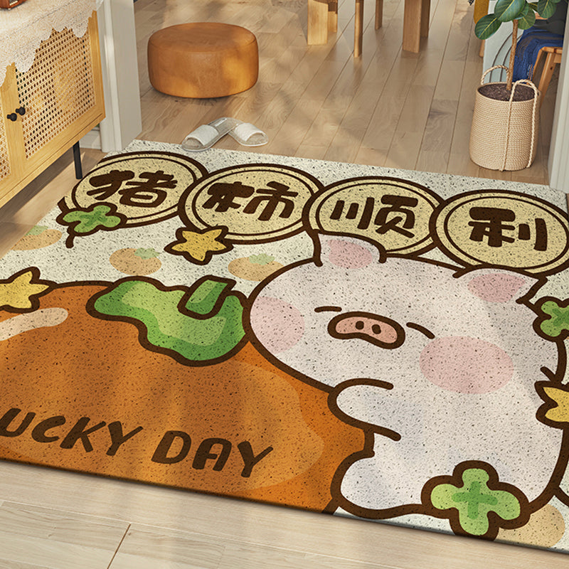 Rynx | Lucky Pig and Persimmon PVC Entrance Mat