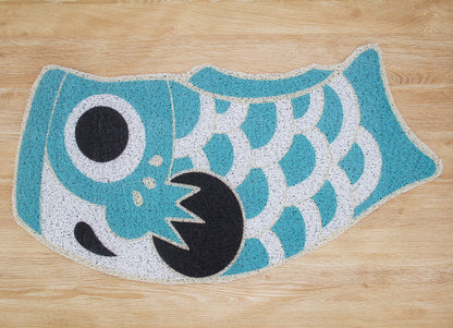 Rynx | Cute lake blue koi fish bath mat