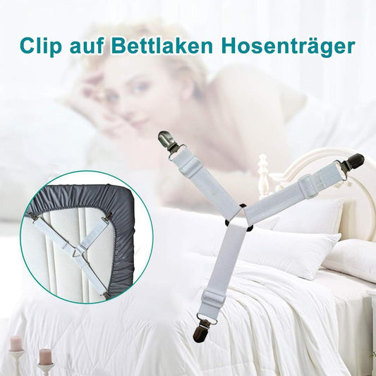 Rynx | Bed sheet fasteners, 8 adjustable triangle rubber bands
