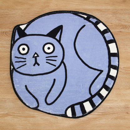 Rynx | Purple Funny Cat Bath Mat