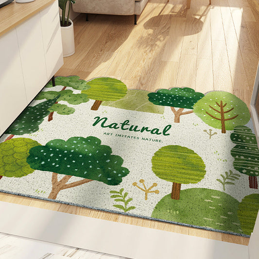 Rynx | Green natural trees PVC doormat