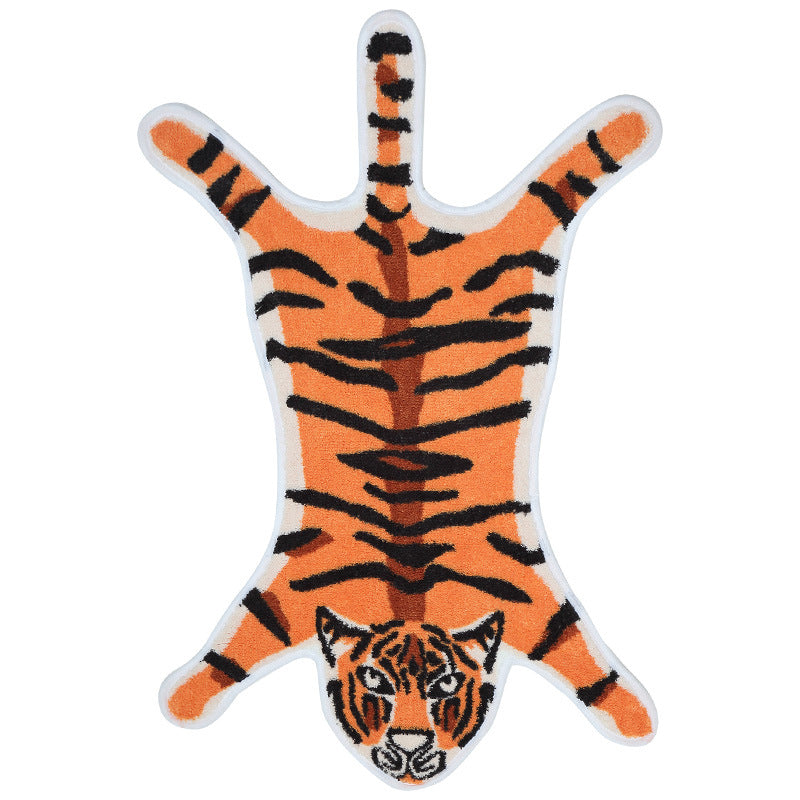 Rynx | Beautiful tiger bath mat bedroom rug, animal soft plush water-absorbent rug, machine washable