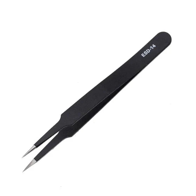 Rynx | Precision ESD Stainless Steel Tweezer Set - 6 Pieces for Delicate DIY Projects