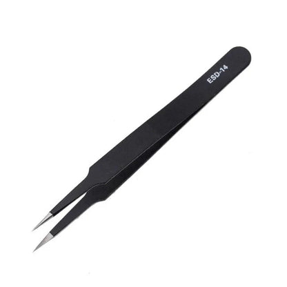Rynx | Precision ESD Stainless Steel Tweezer Set - 6 Pieces for Delicate DIY Projects