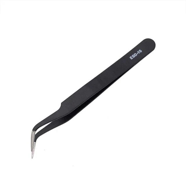 Rynx | Precision ESD Stainless Steel Tweezer Set - 6 Pieces for Delicate DIY Projects