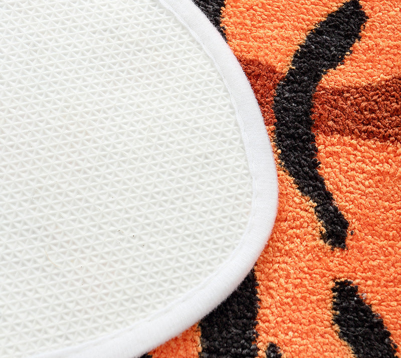 Rynx | Beautiful tiger bath mat bedroom rug, animal soft plush water-absorbent rug, machine washable
