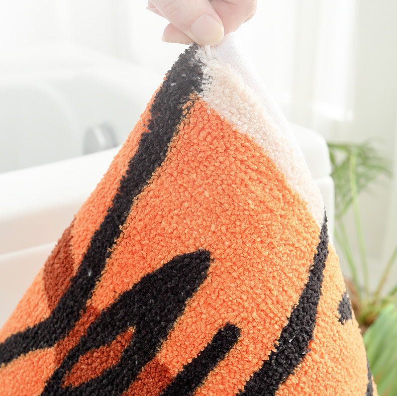 Rynx | Beautiful tiger bath mat bedroom rug, animal soft plush water-absorbent rug, machine washable
