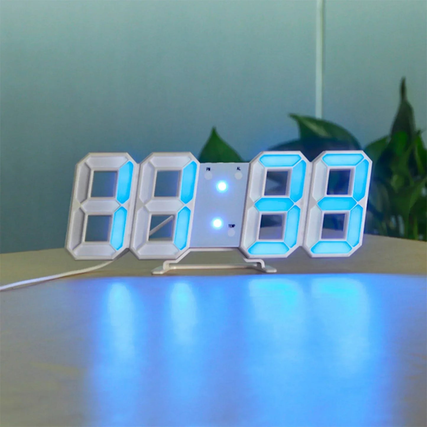 RYNX | 3D LED Wall Clock | Modern Digital Clock | Dimmable LED Light | Stylish Wall Decor