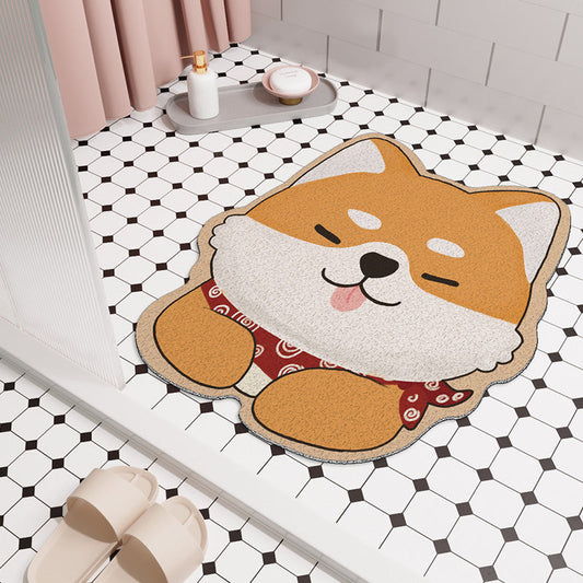 Rynx | Cartoon Shiba Inu Dog PVC Bathroom Mat