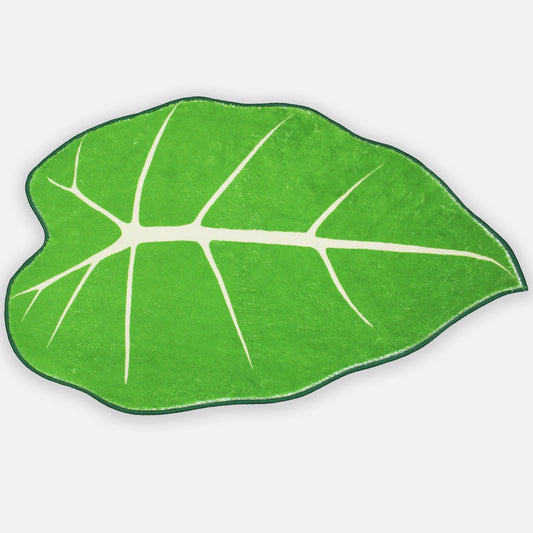 Rynx | Cute soft green leaf bathroom rug