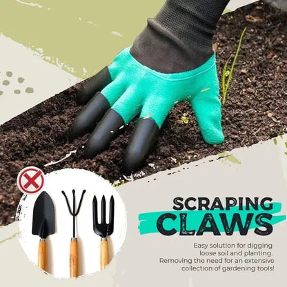 Rynx | 1 Pair of Garden Gloves with Claws – Planting without Tools