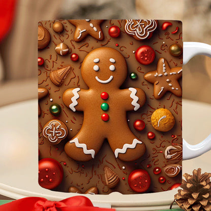 Rynx | 3d Christmas Gingerbread Man Ceramic Coffee Mug