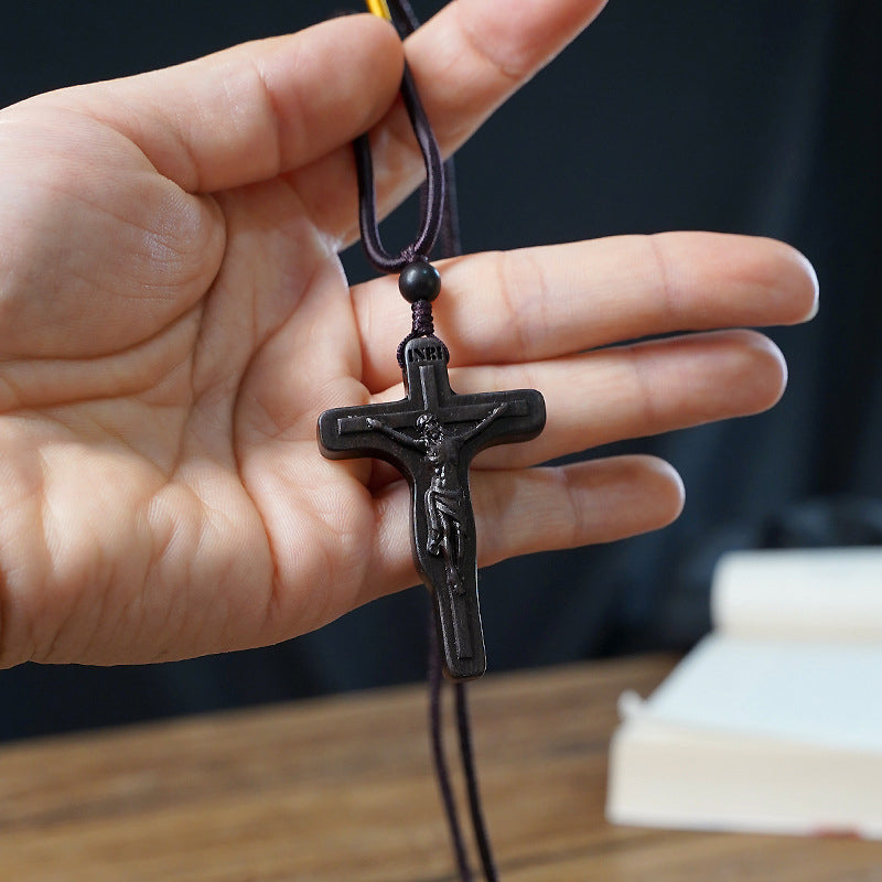 Rynx | Jesus-Cross-Necklace made of Wood